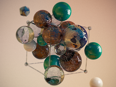 Still Life #2 3d abstract c4d cinema 4d composition digital art material spheres texture textures