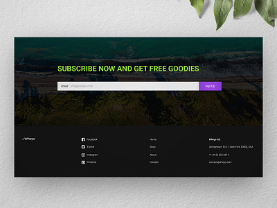 [ UI / UX ] Wheys - Footer concept dark fitness footer interface landing page sign up ui ux web design webdesign