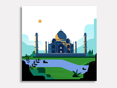 Symbol of Love fineart indianart indianhistory love naath naathfineart.com tajmahal taz vectorart