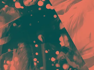 003 abstract abstractartwork apparel bubbles green ink invert inverts merchandise paint peach tshirt