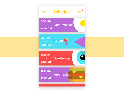 Daily UI 071 - Schedule challenge dailyui dailyuichallenge design schedule ui uidesign ux uxdesign webdesign