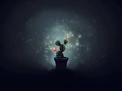 Potted Plant #2 cacti cactus flower glow plant pollen potted plant wasteland