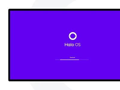 Halo OS download screen brand download halo identity logo logotype os screen symbol ui ux