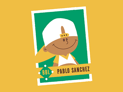 Pablo Sanchez avatar backyard baseball baseball baseball card character art illustration pablo sanchez