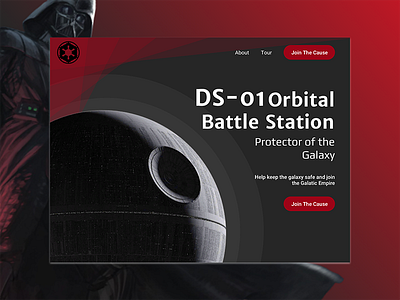 Daily UI #003 - Landing Page dailyui darth vader death star landing page star wars