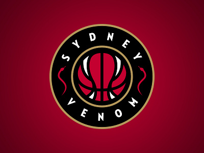 Sydney Venom Secondary Mark aba australia badge basketball fangs roundel snake sydney venom