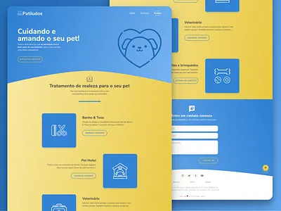 Patiludos Petshop Landing Page UI Desktop desktop flat landing page lp petshop ui
