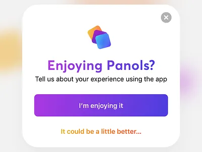 Panols Experience branding dialog gradient instagram ios logo modal panols panoramas redesign splits vibrant