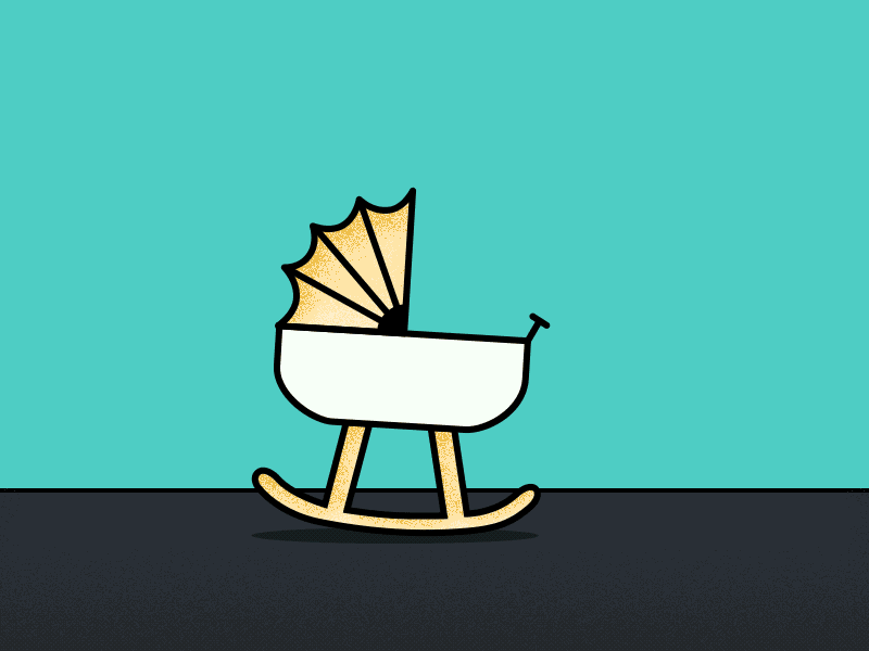 Rocking Bassinet 100dayproject animation baby bassinet rocking