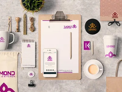 Visual identity lemond brand branding calligraphy etude free icon identity logo logotype minimalist mockup typography