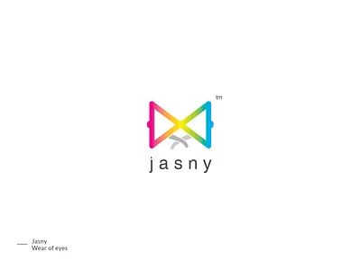 Jasny - Wear of eyes Logo Design 2018 logo design branding logo design contact eye logo design fashion logo design industry logo jasny logo design mk designer graphics wear of eyes