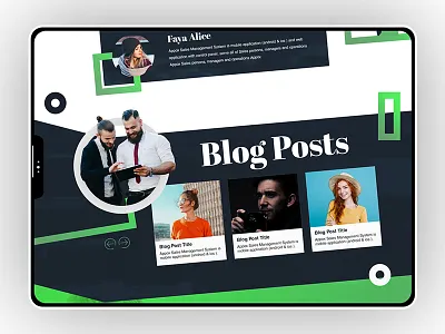 Sales app landing page beard man blog blue carousel footer green landing page marketing sales app slider team website