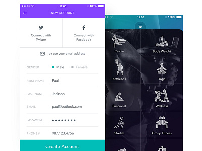 Fitness App UX dhipu dhipu mathew fitness fitness app ux inspire uxd