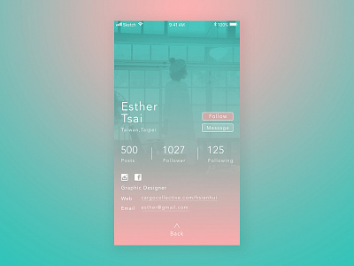 Daily UI #006-User Profile 006 daily dailyui ios profile sketch ui user userprofile