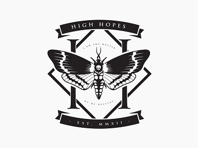 High Hopes "Deathmoth" - Band Merch / Apparel Design apparel band deathmoth design fashion graphic graphicdesign screenprint vector