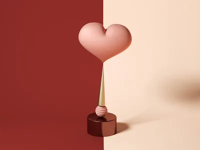 Balance Series 3d icon illustration love styleframe