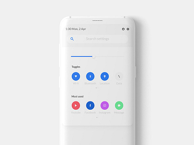 Notification toggles android interactiondesign notificationbar quicksettings settings statusbar ui ux visualdesign