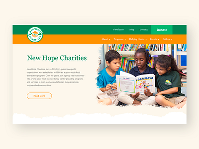 Non-profit Organization design flat non profit typography ui ux web