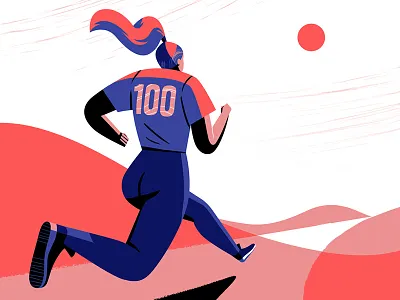 Park Run 100 animation character characterdesign design illustration illustrator photoshop running the100dayproject vectors women