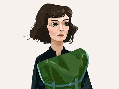 Jessica Hyde art beautiful character digital face illustration photoshop portrait short hair woman