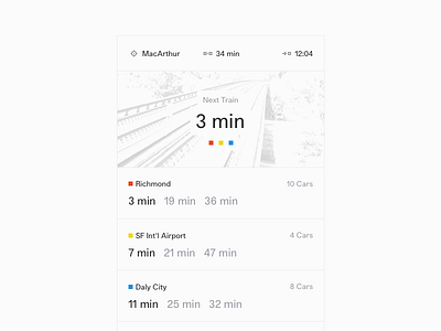 Train Times minimal mobile taking these tags seriously transit transportation type web app