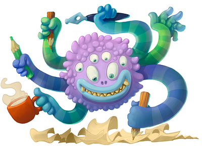 Monster art cg illustration monster