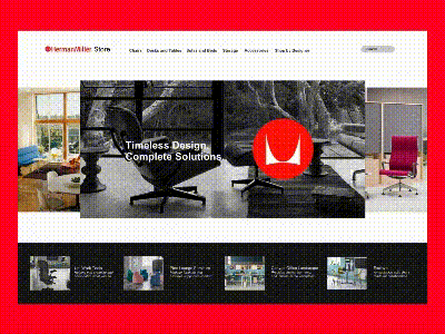 Herman Miller Redesign animation furniture motion shop ui ux