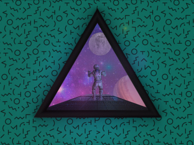 Lost In Space 3d design geometric geometric art memphis memphis design