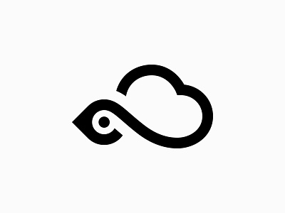 Cloud Bird bird cloud fly free icon idea line logo simple sky symbol up