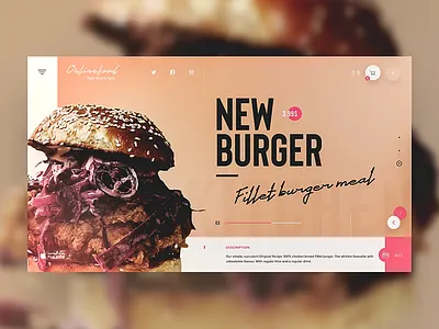 Delivery landing page design fonts food gradient kitchen landing modern portfolio slider ui ux web