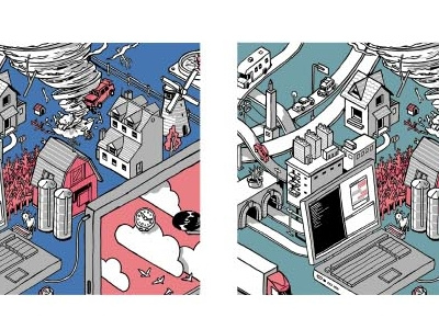 Color tests architecture art building color computer digital drawing illustration isometric options tech technology