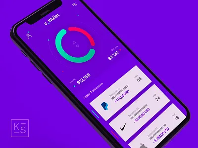 e_Wallet app cards creative design inspiration ios payment ui ux wallet