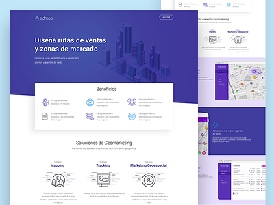 Sidmop Landing Preview brand design landing map ui ux web