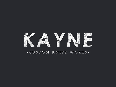 Kayne Custom Knives Logo custom knives cut distressed food knife nyc slice upstate ny