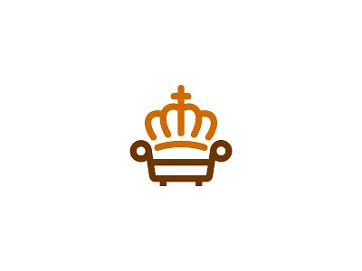 Royal Furniture branding chair concept design furniture icon idea king logo royal sale symbol