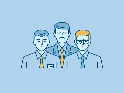 Icon for Annual Report business companion icon illustration manager office partner serious
