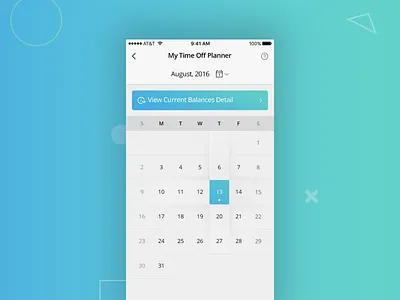 TimePlaner Calender View android app calander ios mobileapp timesheet
