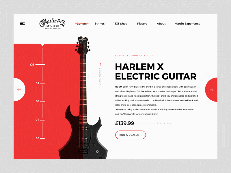 Example of Guitar store concept