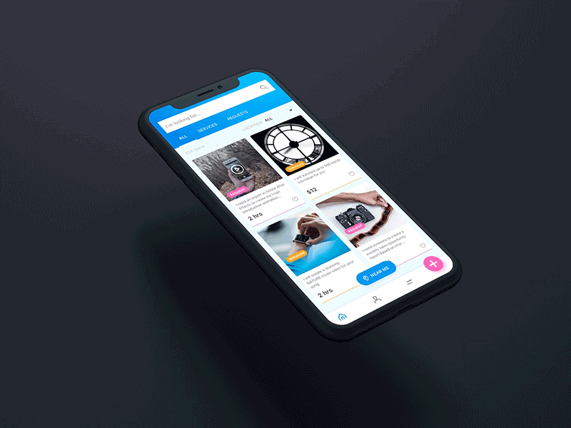 Barter Application animation iphone x motion sketch ui ux