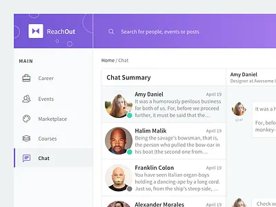 SaaS Product Chat UI Design chat gradient saas ui user experience ux web design