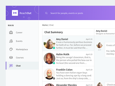 SaaS Product Chat UI Design chat gradient saas ui user experience ux web design