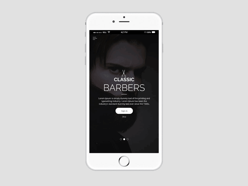 App Design-Gif barber salon products