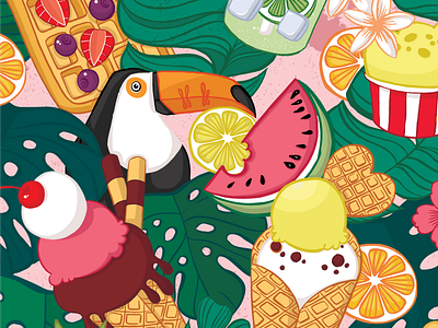 Tropical Pattern first shot illustration surface pattern design