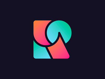 Rutron // Logo design concept. escu alex gradient letter r logo logotype mark minimalism r symbol