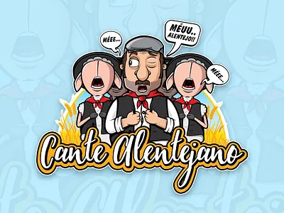Cante Alentejano alentejo cante cartoon creative herdsman illustration iloco sheep sing wheat