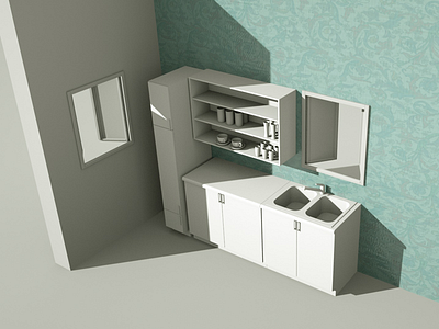 A clean kitchen c4d clean kitchen