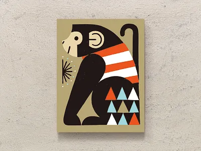 Monkey animals illustration monkey