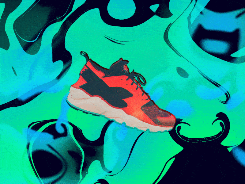 Nike Huarache Glitch animation gif glitch glitches noise streetwear