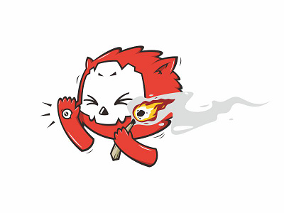 Follow Your Hands character fire flip hand illustration mascot mask urban vector