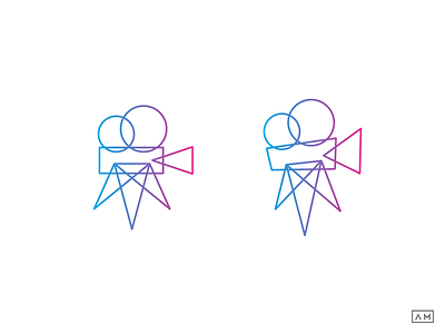 Video Camera Film Logo Design Lineart Geometric and Organic branding camera film icon line lineart logo logodesign minimal movie symbol video
